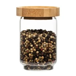Barattolo Impilabile Con Coperchio Di Bambù, 250 Ml