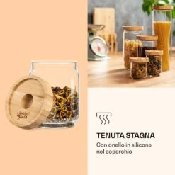 Barattolo Impilabile Con Coperchio Di Bambù, 200 Ml -Elettrodomestici Negozio 10038249 it 0005 logo