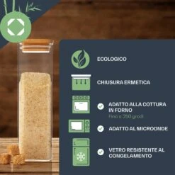 Barattolo Squadrato Con Coperchio Di Bambù -Elettrodomestici Negozio 10038255 it 0005 logo