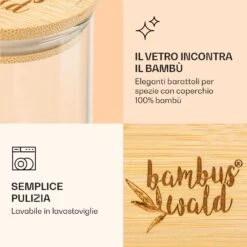 Barattoli Di Spezie Coperchi Di Bambù 12 Barattoli Di Spezie Coperchi Di Bambù -Elettrodomestici Negozio 10038311 it 0005 logo