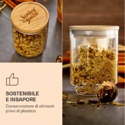Barattoli Di Spezie Coperchi Di Bambù 14 Barattoli Di Spezie Coperchi Di Bambù -Elettrodomestici Negozio 10038311 it 0007 logo