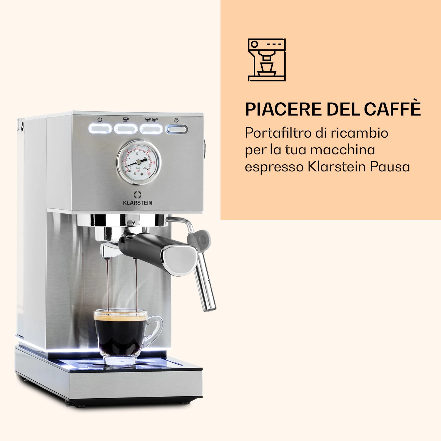 Portafiltro Per Macchina Da Espresso Pausa 4 Portafiltro Per Macchina Da Espresso Pausa - immagine 2