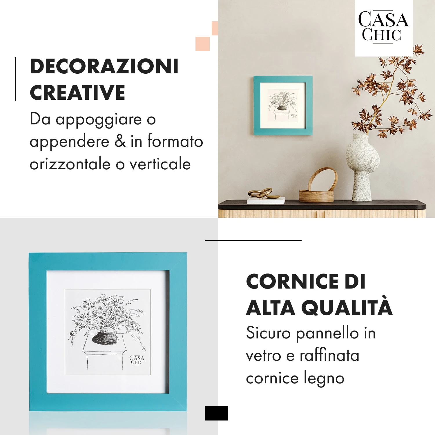 Cornice Clapton Quadrata 15 X 15 Cm 5 Cornice Clapton Quadrata 15 X 15 Cm - immagine 3