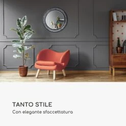 Cheyne Specchio Da Parete, Cornice Di Legno, Rotondo, Ø 60 Cm -Elettrodomestici Negozio 10039463 it 0003 logo