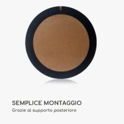 Cheyne Specchio Da Parete, Cornice Di Legno, Rotondo, Ø 60 Cm -Elettrodomestici Negozio 10039463 it 0006 logo