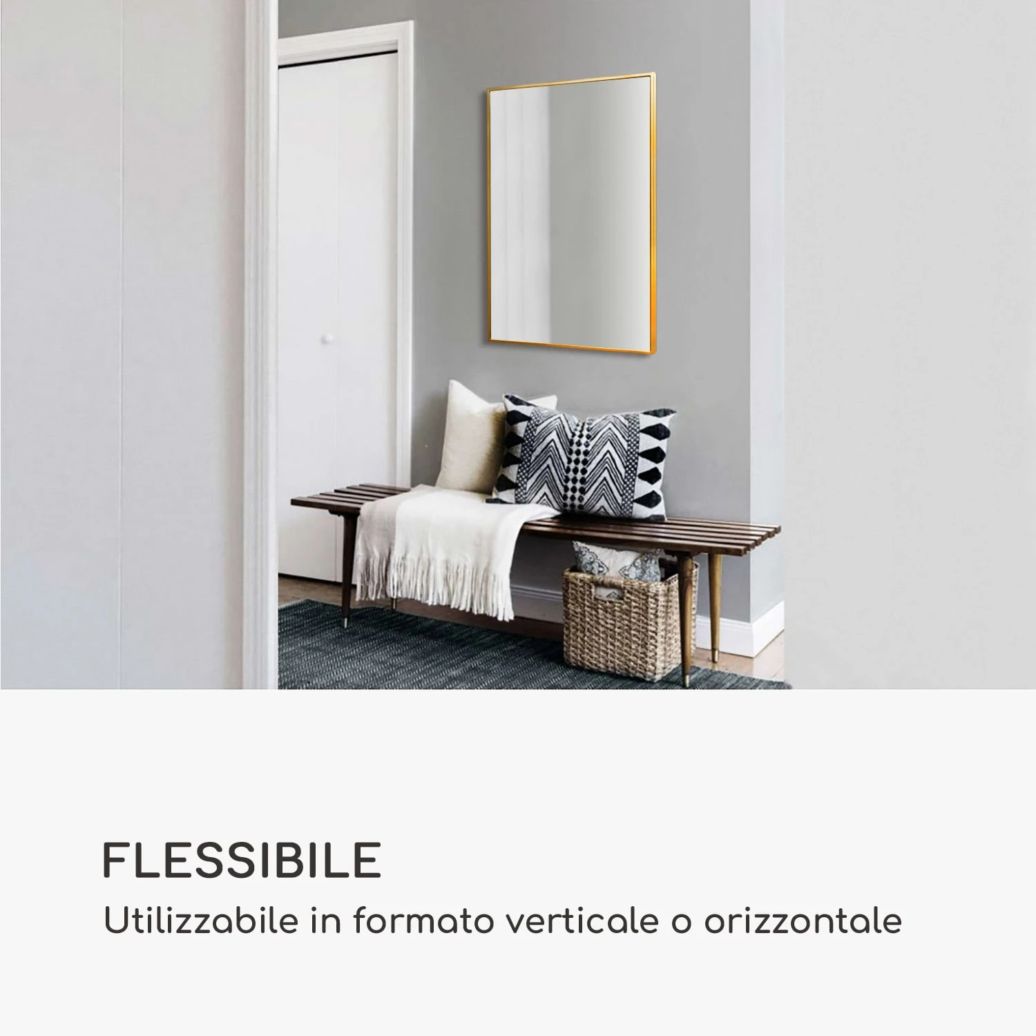 Croxley Specchio Da Parete, 90 X 60 Cm 4 Croxley Specchio Da Parete, 90 X 60 Cm - immagine 2