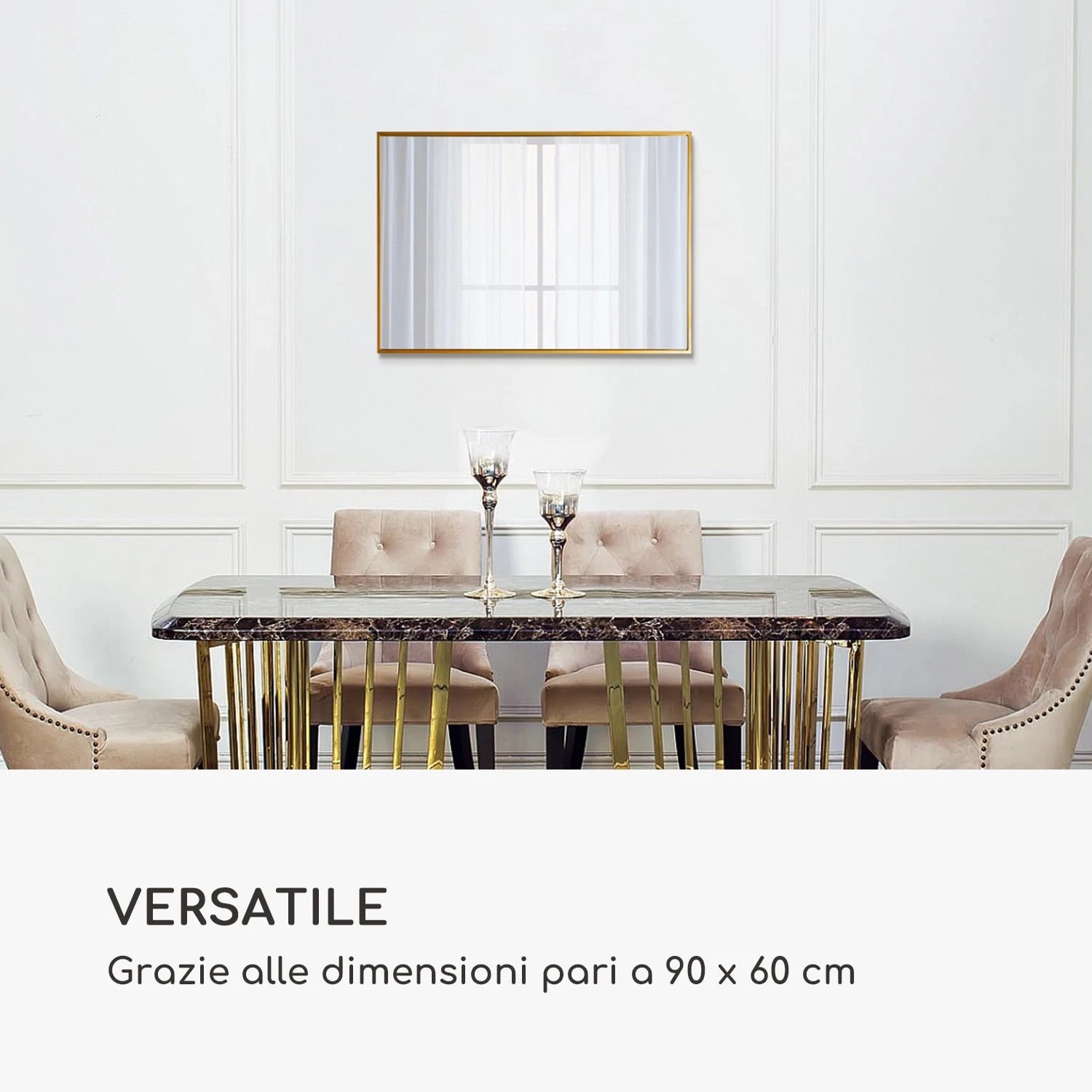 Croxley Specchio Da Parete, 90 X 60 Cm 5 Croxley Specchio Da Parete, 90 X 60 Cm - immagine 3