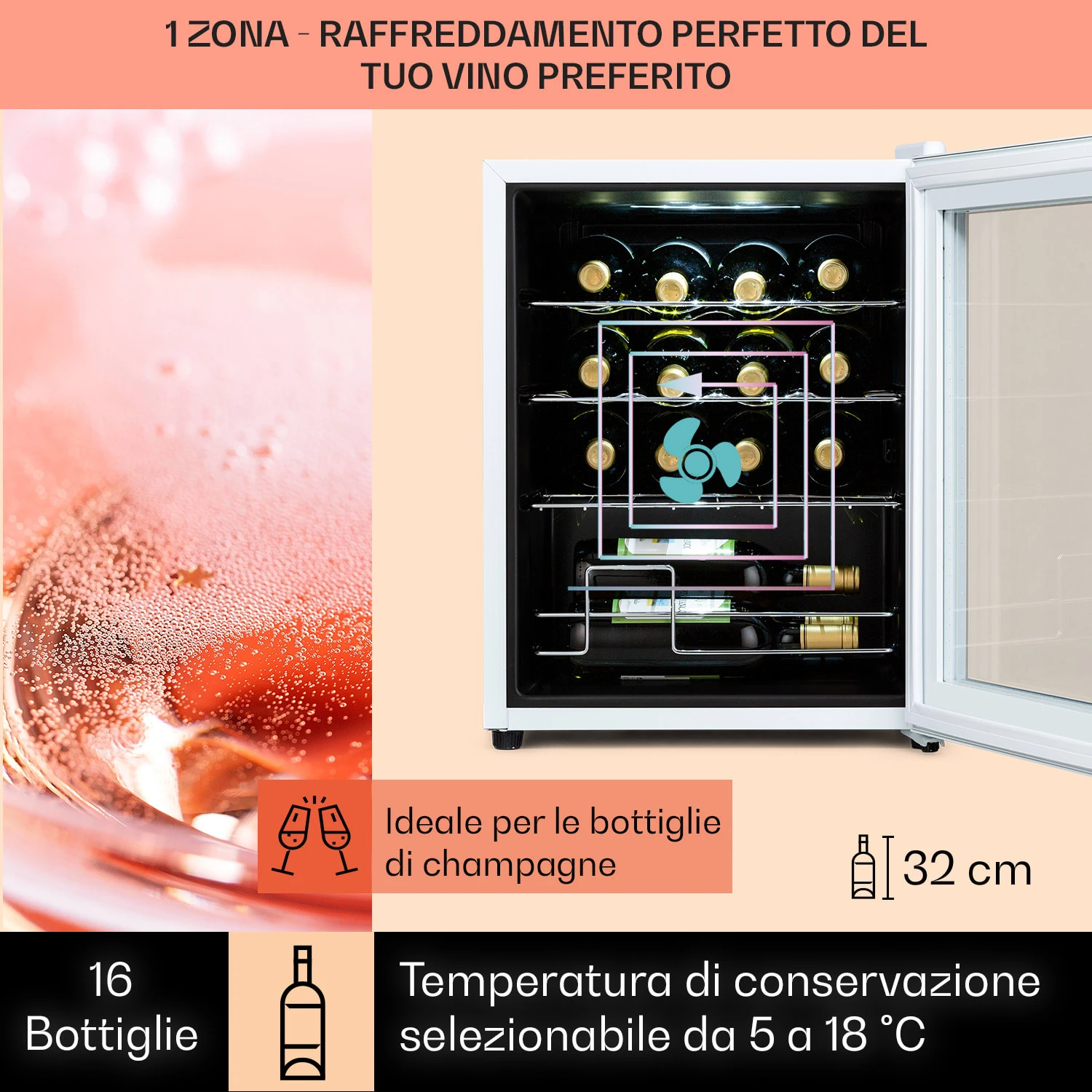Shiraz 16 Quartz - Frigorifero Per Vini 5 Shiraz 16 Quartz - Frigorifero Per Vini - immagine 3