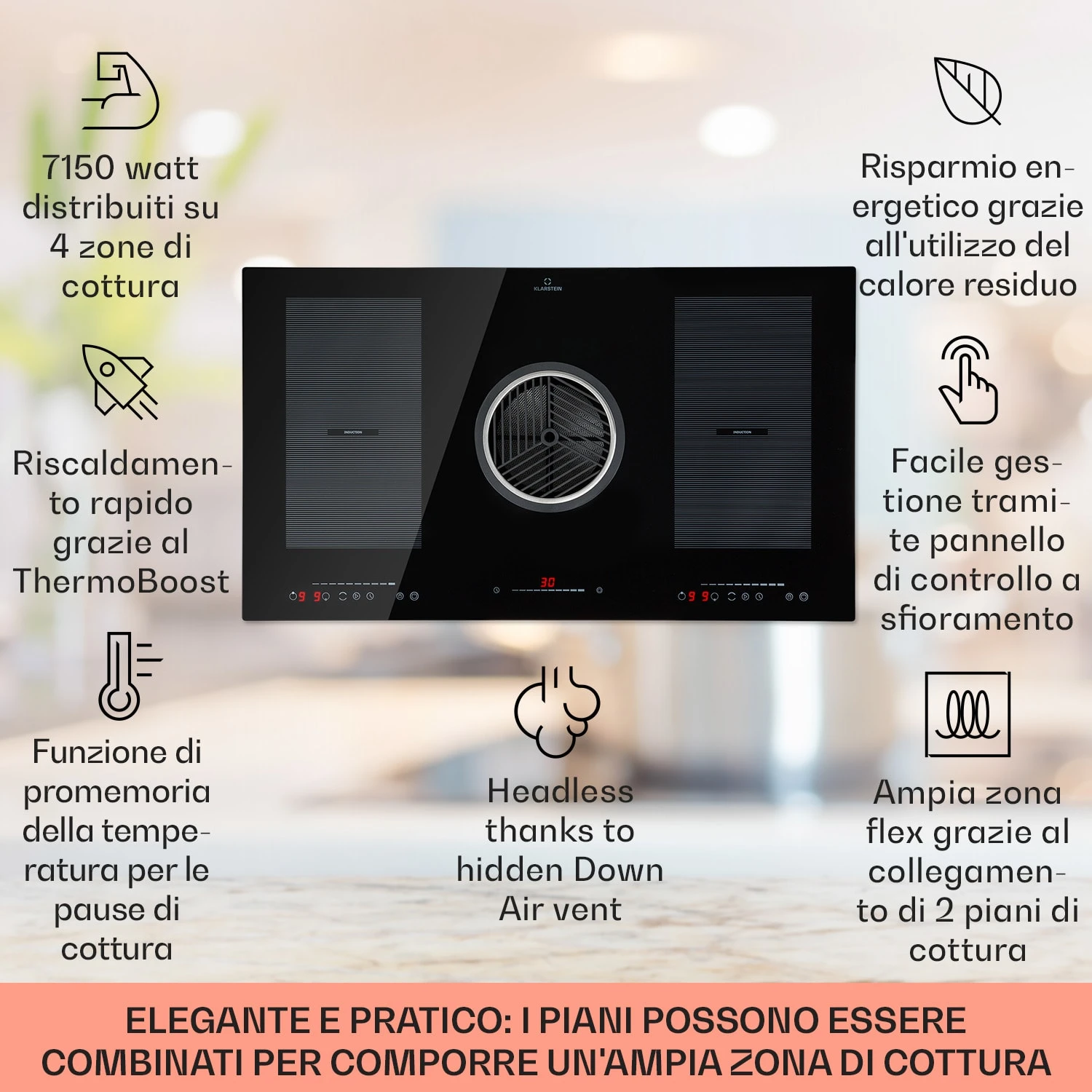 Full House 3.0 - Impianto Down Air Con Piano A Induzione E Cappa Aspirante DownAir 4 Full House 3.0 - Impianto Down Air Con Piano A Induzione E Cappa Aspirante DownAir - immagine 2