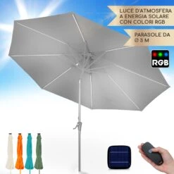 Ombrellone Blumfeldt Calais Con Luce Al LED