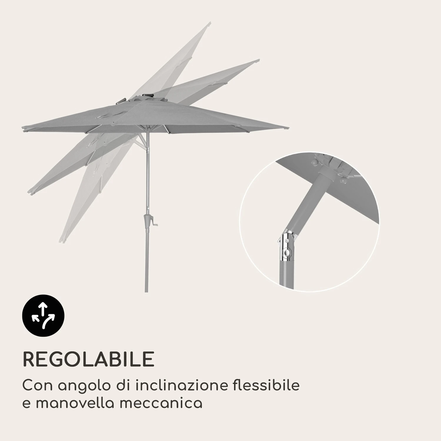 Ombrellone Blumfeldt Calais Con Luce Al LED 6 Ombrellone Blumfeldt Calais Con Luce Al LED - immagine 4