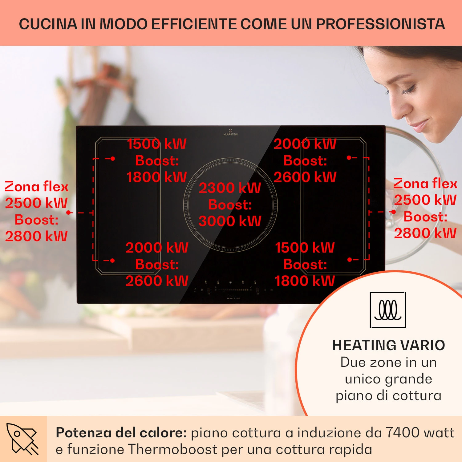 Victoria 5 Flex - Piano Cottura A Induzione 5 Victoria 5 Flex - Piano Cottura A Induzione - immagine 3