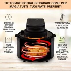 Vendure Friggitrice Ad Aria Calda Con Funzione Vapore 11 Vendure Friggitrice Ad Aria Calda Con Funzione Vapore -Elettrodomestici Negozio 10040278 it 0003 usp