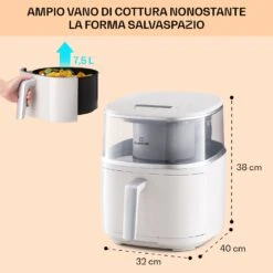 Air Bloom Friggitrice Ad Aria Calda Con Funzione Vapore 15 Air Bloom Friggitrice Ad Aria Calda Con Funzione Vapore -Elettrodomestici Negozio 10040497 it 0007 usp