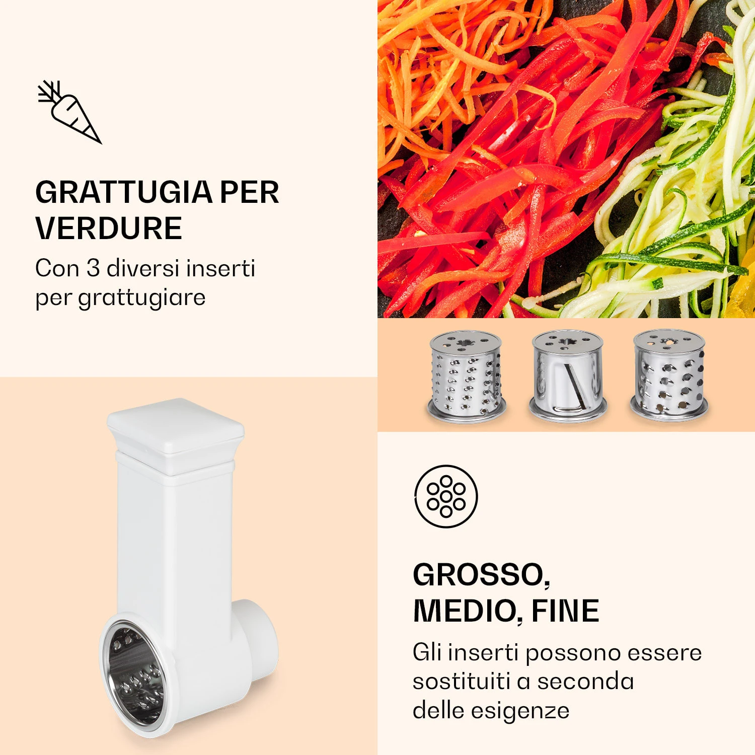 Grattugia Per Insalata Renata 4 Grattugia Per Insalata Renata - immagine 2