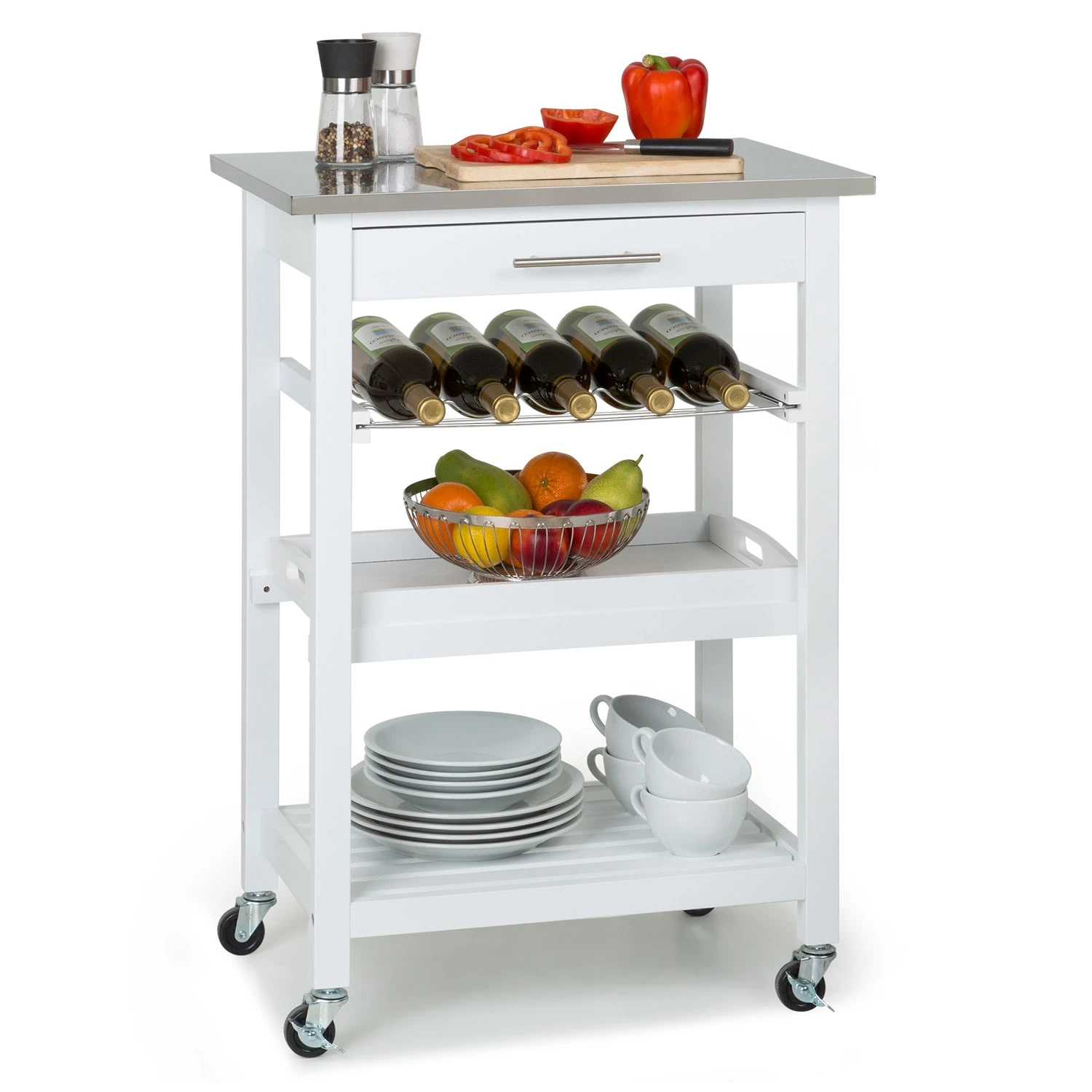 Vermont - Carrello Di Servizio, Carrello Da Cucina 3 Vermont - Carrello Di Servizio, Carrello Da Cucina