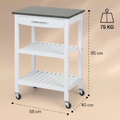 Tennessee - Carrello Di Servizio, Carrello Da Cucina 13 Tennessee - Carrello Di Servizio, Carrello Da Cucina -Elettrodomestici Negozio 10041120 yy 0006 dimensions