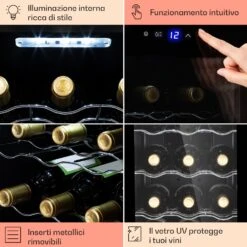 Barolo 12 Uno - Frigorifero Per Vini, 37 L, 12 Bottiglie -Elettrodomestici Negozio 10041205 it 0005 usp