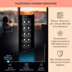 Barolo 14 Slim Uno - Frigorifero Per Vini, 46 L, 14 Bottiglie -Elettrodomestici Negozio 10041206 it 0004 usp