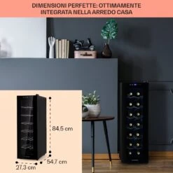 Barolo 14 Slim Uno - Frigorifero Per Vini, 46 L, 14 Bottiglie -Elettrodomestici Negozio 10041206 it 0006 usp