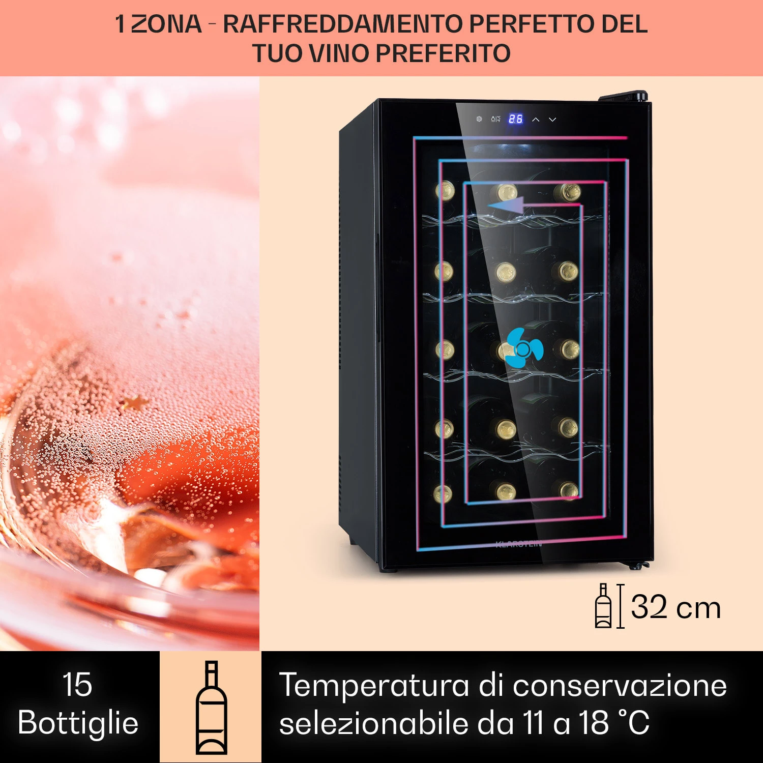 Barolo 15 Uno - Frigorifero Per Vini, 48 L, 15 Bottiglie 5 Barolo 15 Uno - Frigorifero Per Vini, 48 L, 15 Bottiglie - immagine 3