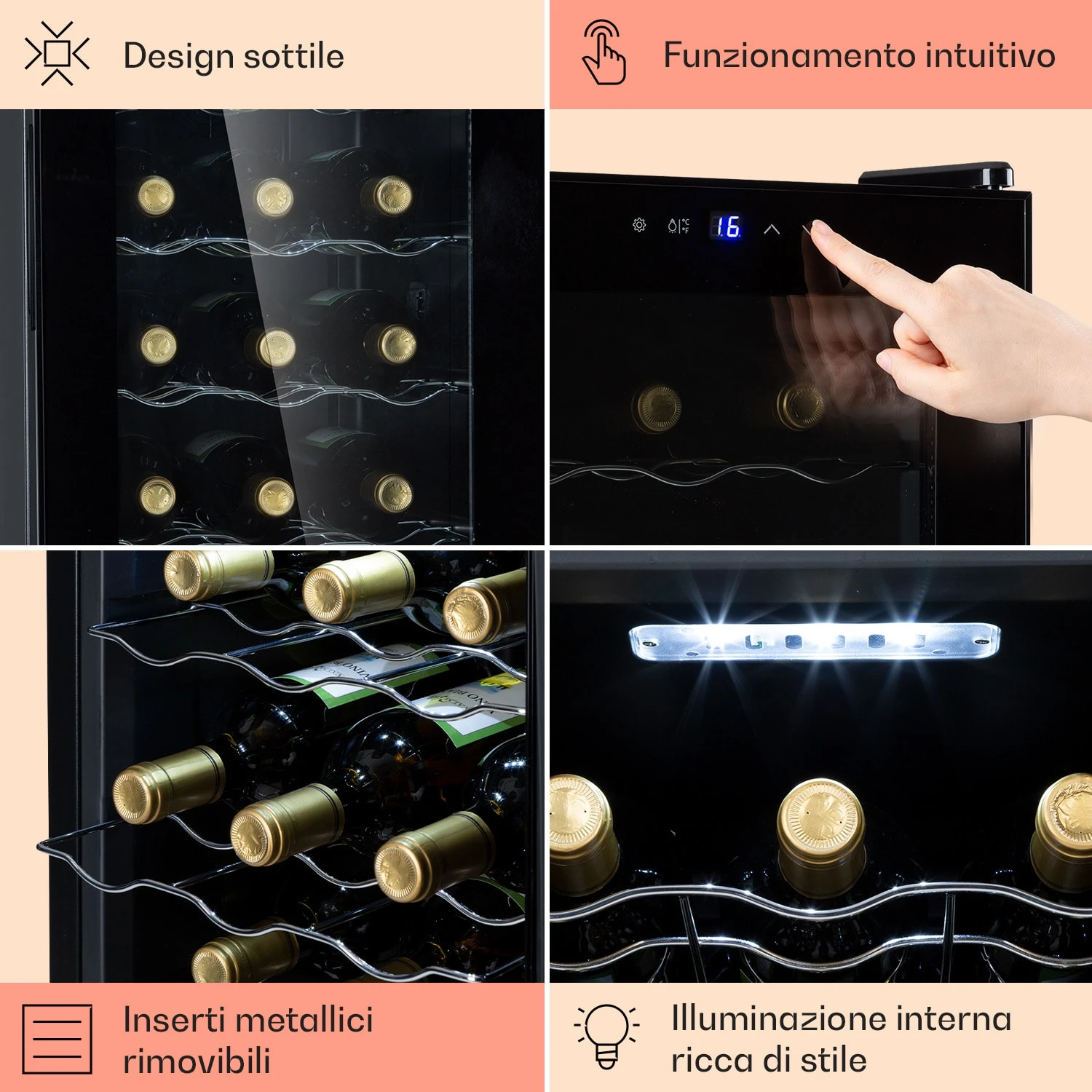 Barolo 15 Uno - Frigorifero Per Vini, 48 L, 15 Bottiglie 7 Barolo 15 Uno - Frigorifero Per Vini, 48 L, 15 Bottiglie - immagine 5