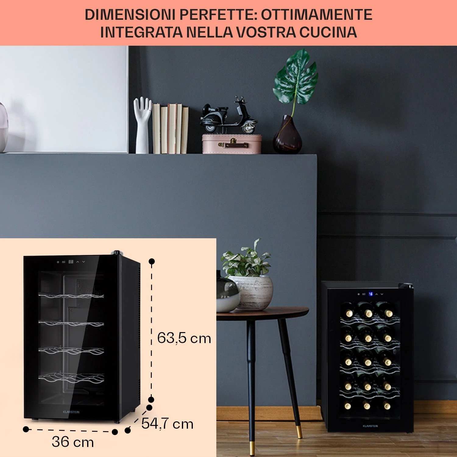 Barolo 15 Uno - Frigorifero Per Vini, 48 L, 15 Bottiglie 8 Barolo 15 Uno - Frigorifero Per Vini, 48 L, 15 Bottiglie - immagine 6