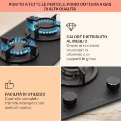 Firetale - Piano Cottura A Gas, 2 Fuochi -Elettrodomestici Negozio 10041298 it 0004 usp