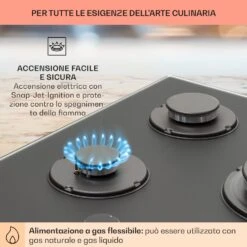Firetale - Piano Cottura A Gas, 5 Fuochi -Elettrodomestici Negozio 10041300 it 0005 usp