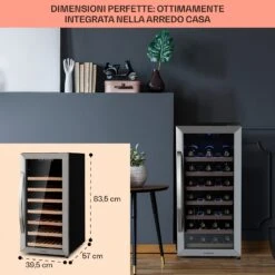 Vinamour 38 Uno - Frigorifero Per Vini, 1 Zona, 94 L/38 Bottiglie, 5-18 °C, Touch -Elettrodomestici Negozio 10041312 it 0006 logo