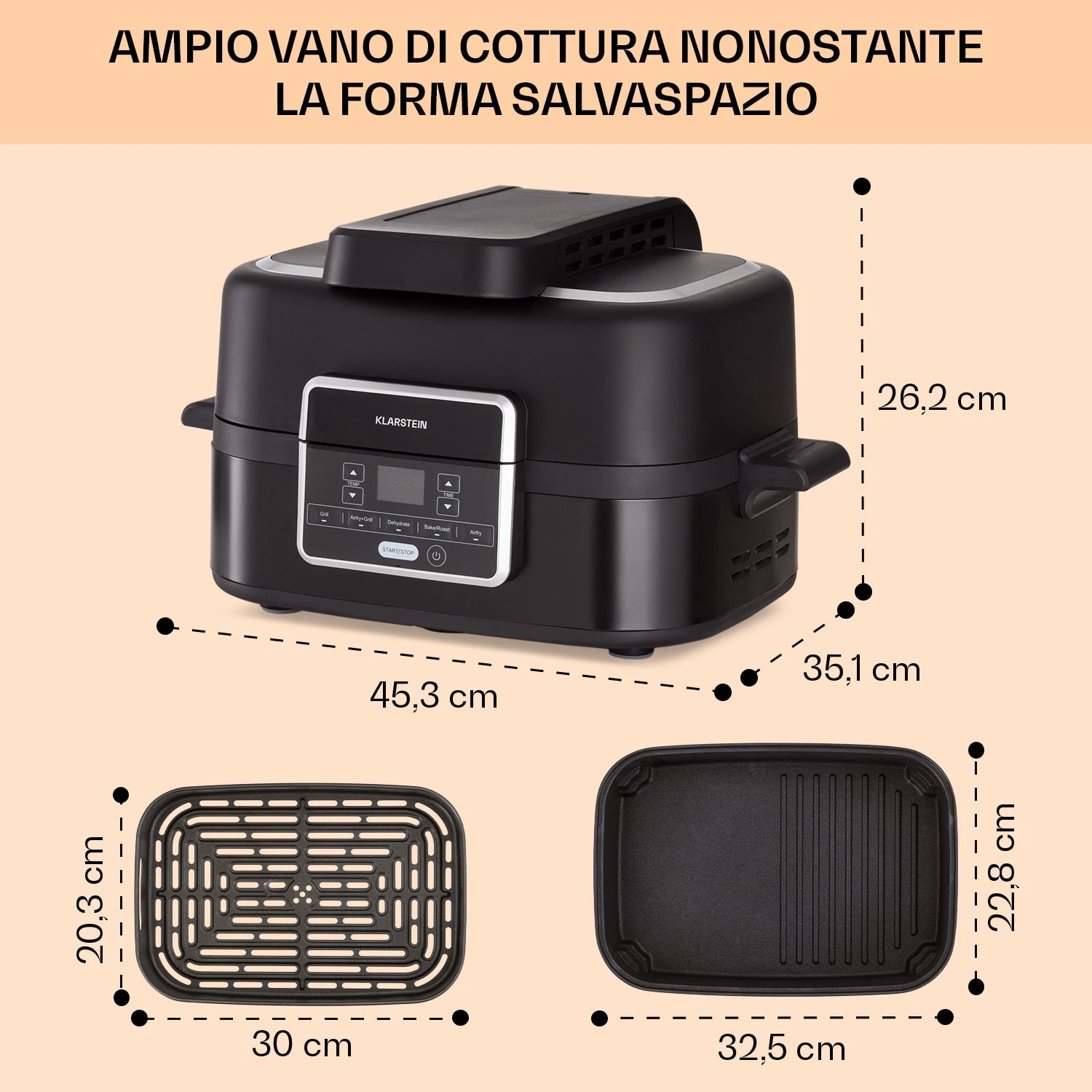 Combo Air - Friggitrice E Griglia Ad Aria Calda 9 Combo Air - Friggitrice E Griglia Ad Aria Calda - immagine 7