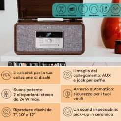 Bella Ann - Impianto Stereo Con Giradischi 9 Bella Ann - Impianto Stereo Con Giradischi -Elettrodomestici Negozio 10041388 it 0002 usp