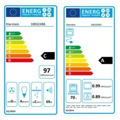 Victoria Set Forno A Incasso Cappa Aspirante -Elettrodomestici Negozio 60002311 energy label