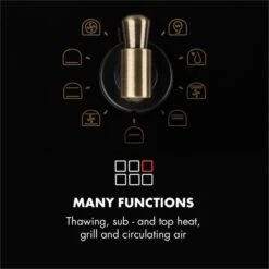 Victoria Set Forno A Incasso Cappa Aspirante -Elettrodomestici Negozio 60002311 yy 0005 logo Klarstein Victoria Einbaubackofen Retro schwarz