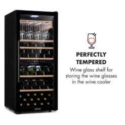 Barossa 102 Duo Set Frigorifero Per Vini -Elettrodomestici Negozio 60002419 yy 0009 logo Klarstein Barossa 102D Weinglas Regal Echtholz